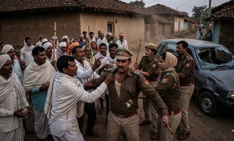बिलासपुर में भीड़ का पुलिस टीम पर हमला, महिला सिपाही से धक्का-मुक्की कर वर्दी फाड़ी... सात आरोपित गिरफ्तार